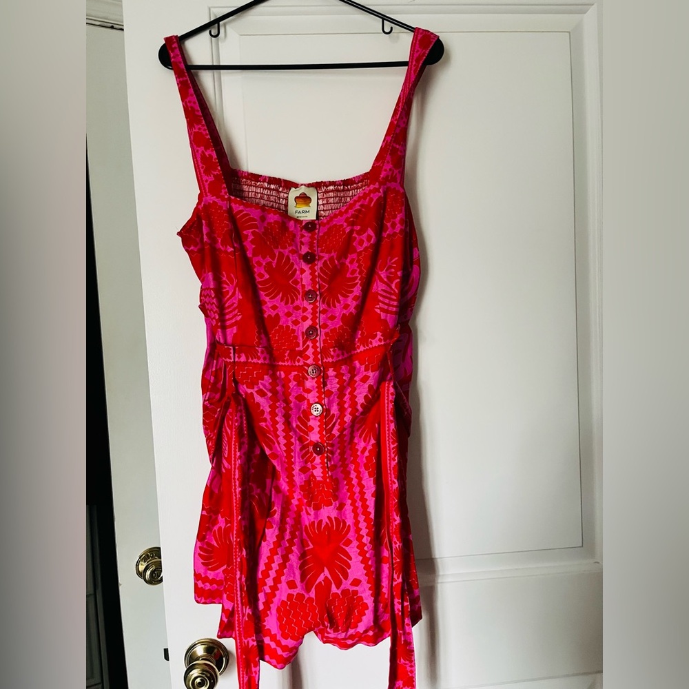 Farm Rio Red Jungle Romper